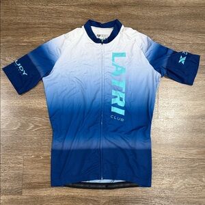 Blue Gradient Men's Cycling Shirt